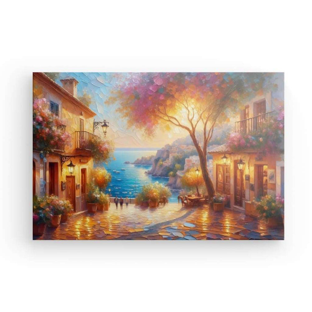 Canvas Wall Art depicting Costa del Sol No.3 which is hanging on the wall