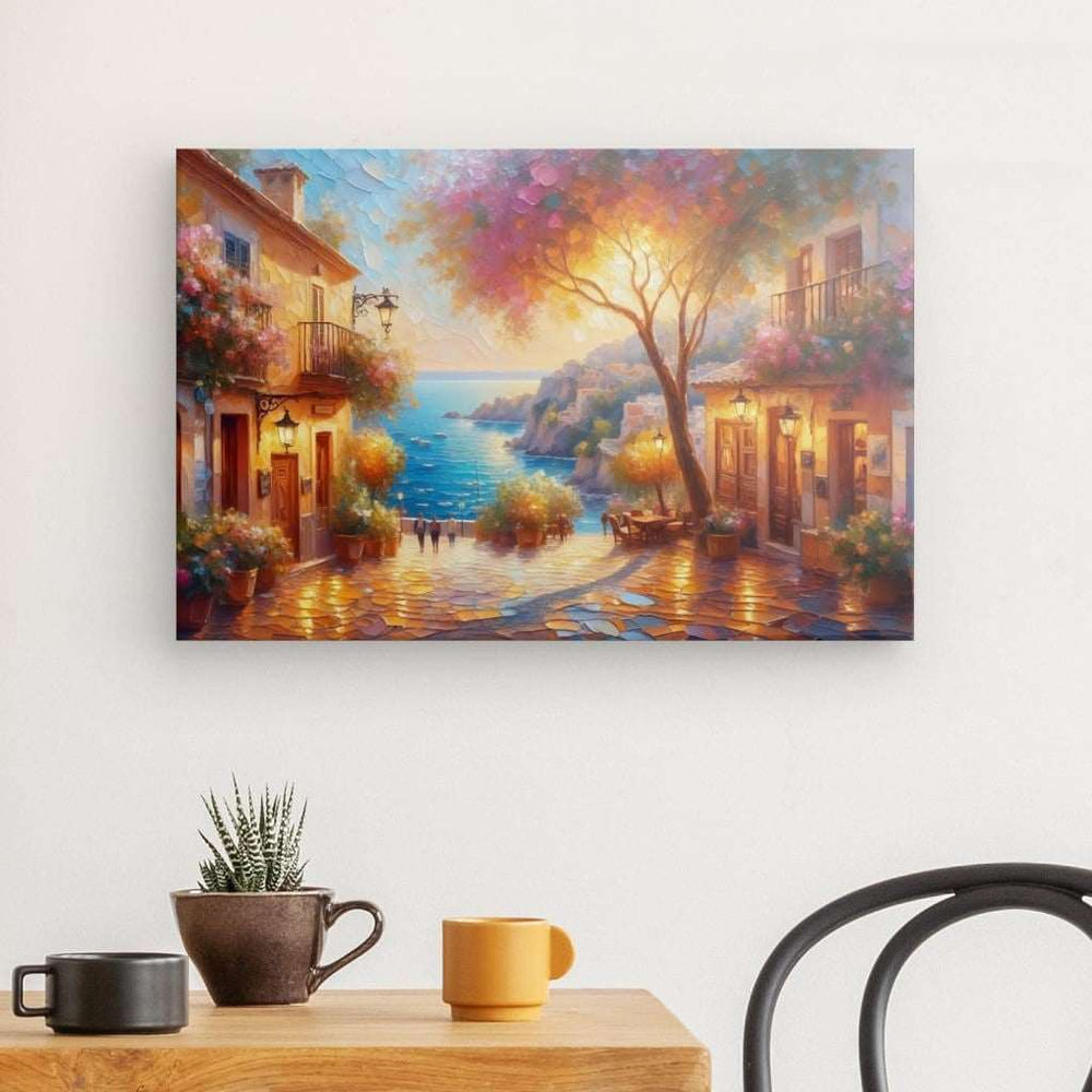 Canvas Wall Art depicting Costa del Sol No.3 60x40 cm which is hanging on the wall