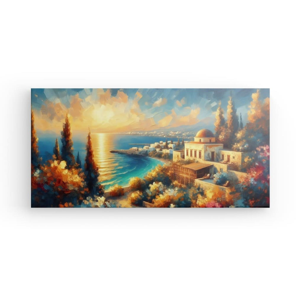 Canvas Wall Art depicting That Rhodes Vibe which is hanging on the wall