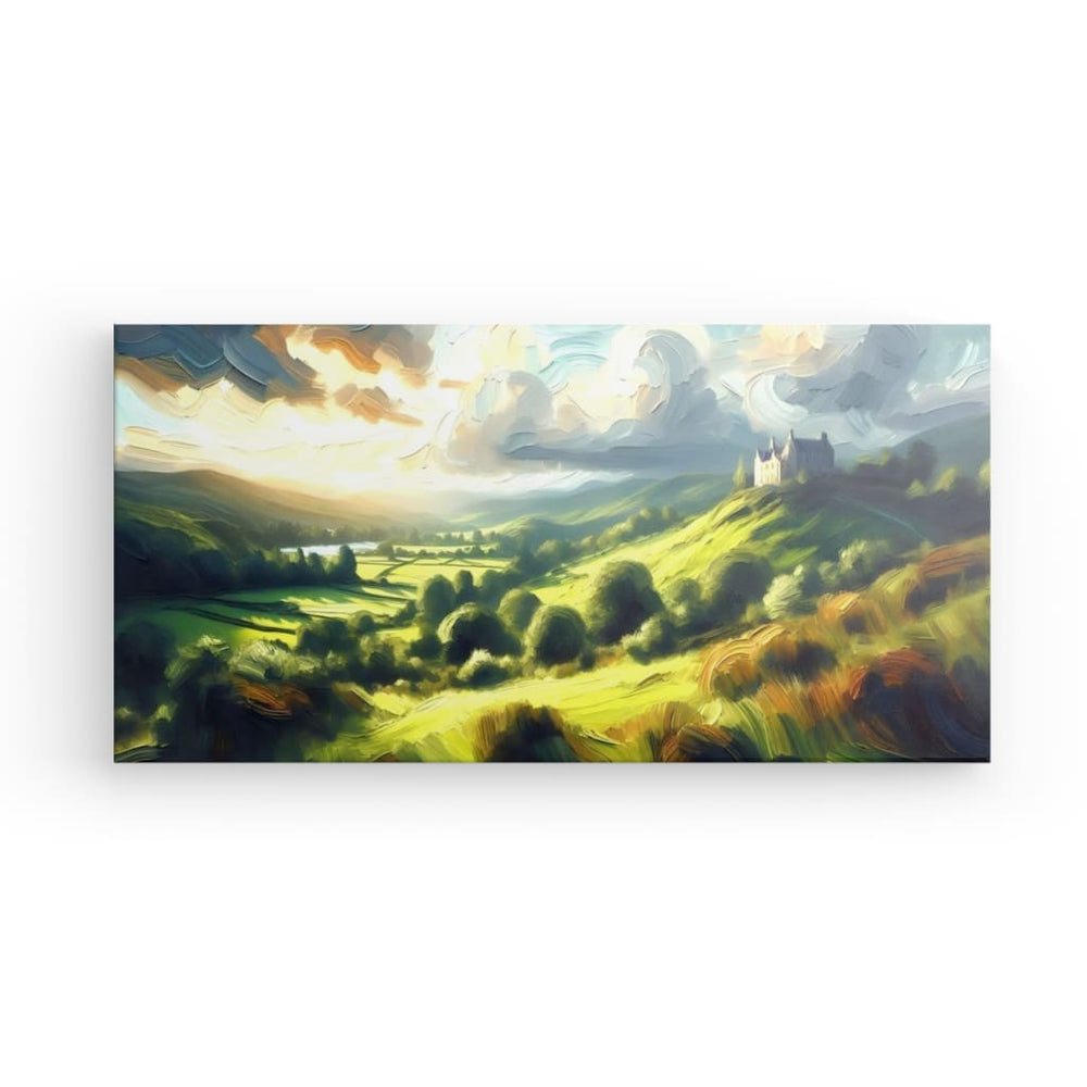 Canvas Wall Art depicting Rolling Hills which is hanging on the wall