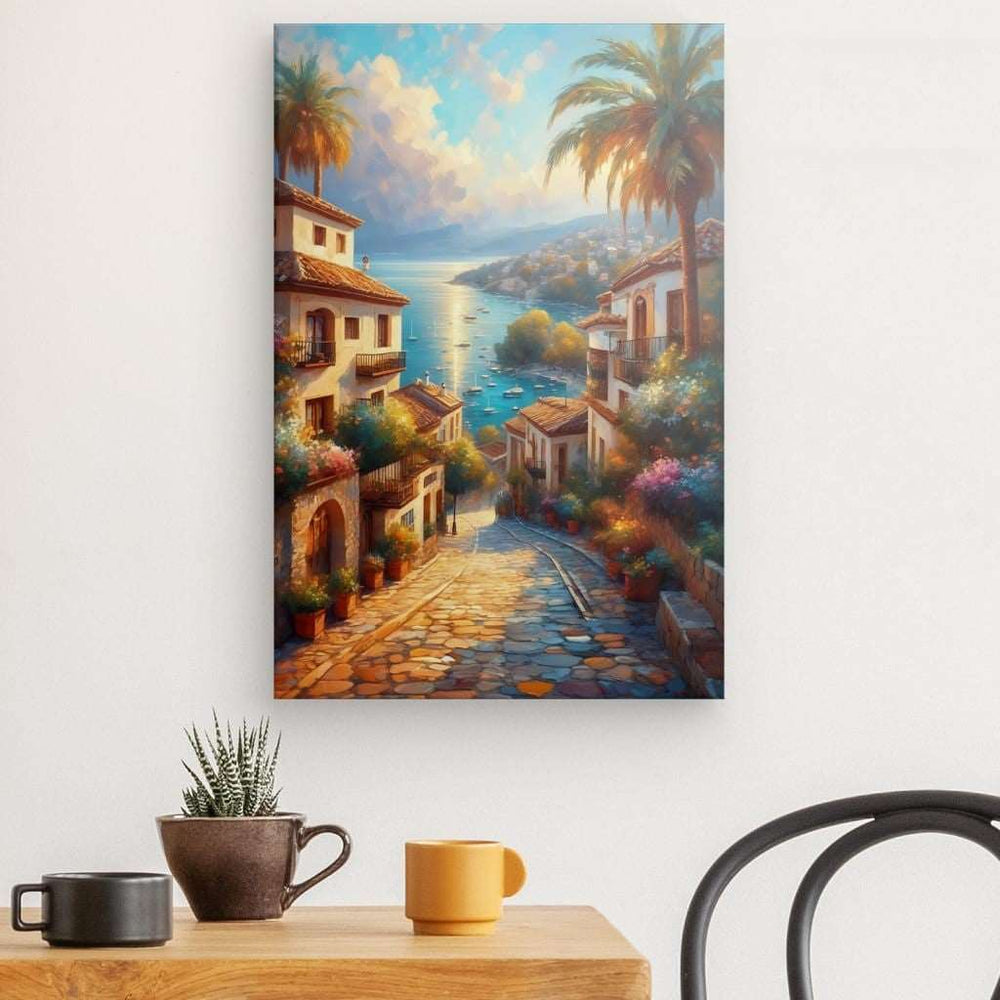 Canvas Wall Art depicting Costa del Sol No.1 60x40 cm which is hanging on the wall