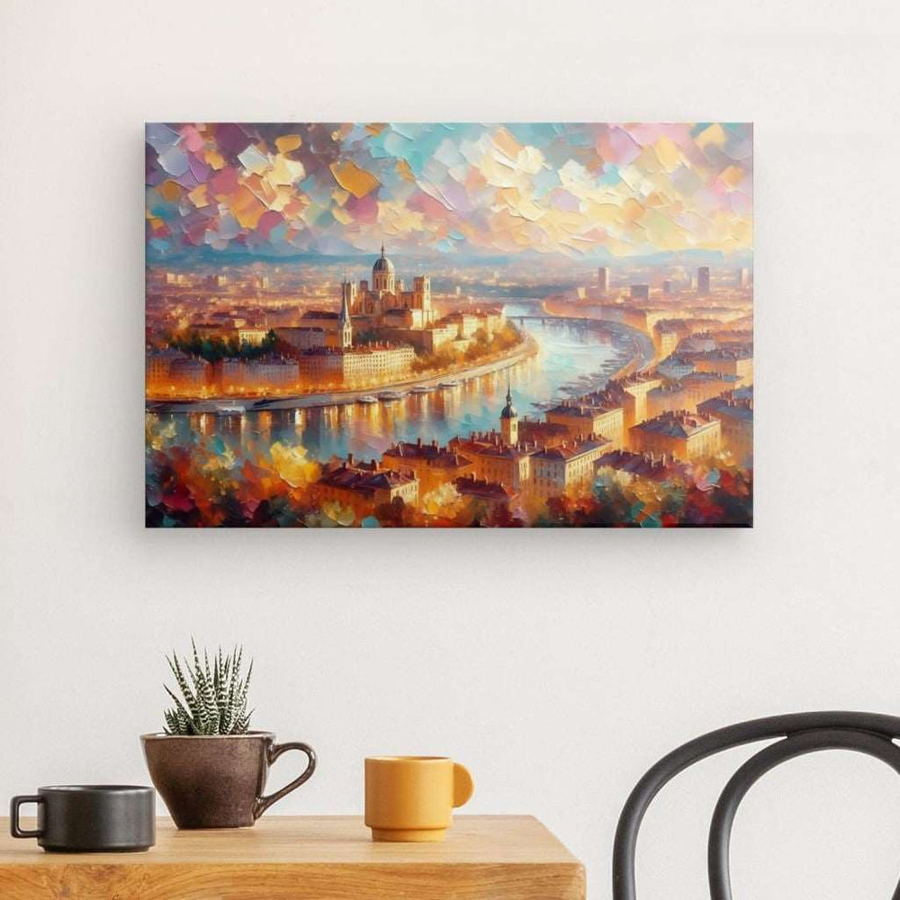 Canvas Wall Art depicting That Lyon Vibe 60x40 cm which is hanging on the wall