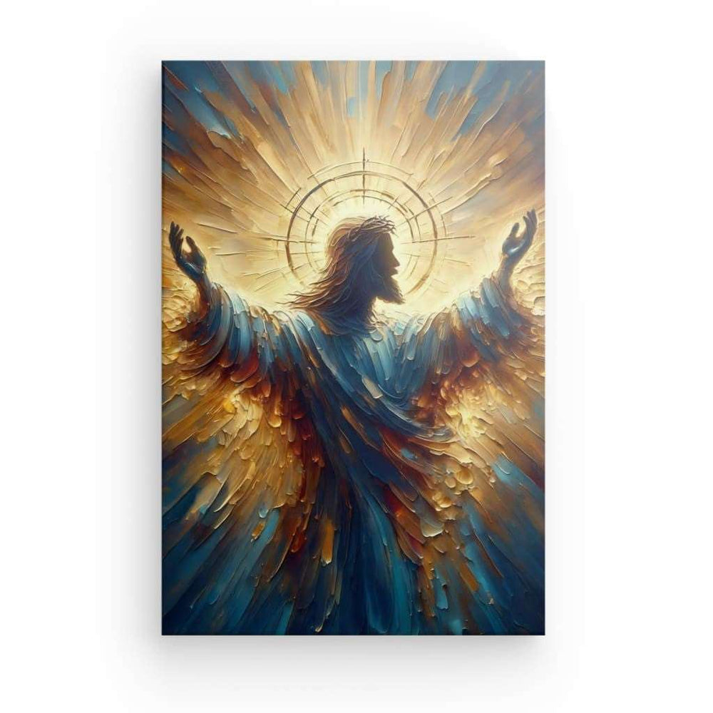 Canvas Wall Art depicting Jesus which is hanging on the wall