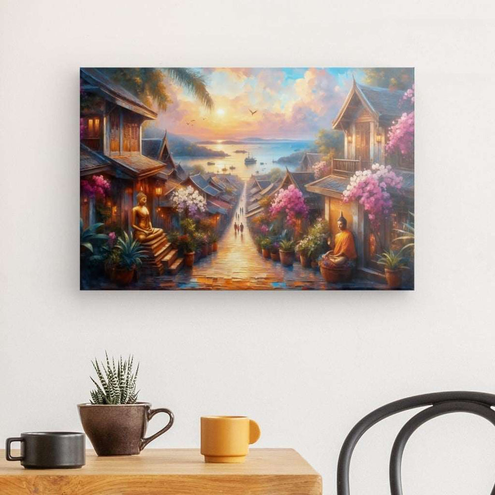 Canvas Wall Art depicting That Thailand Vibe 60x40 cm which is hanging on the wall