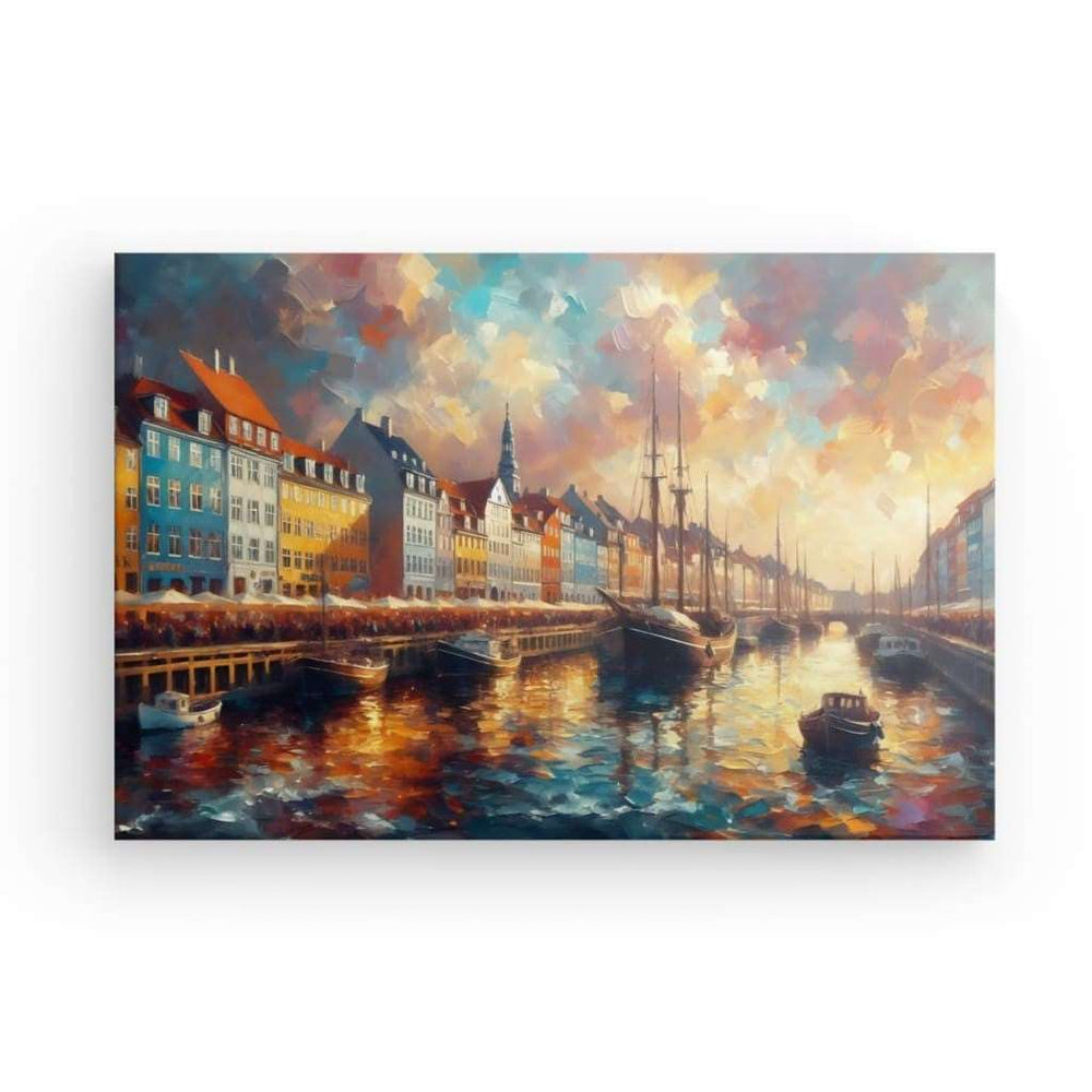 Canvas Wall Art depicting Copenhagen Delight which is hanging on the wall