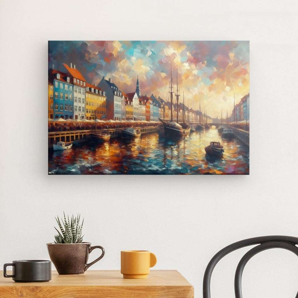 Canvas Wall Art depicting Copenhagen Delight 60x40 cm which is hanging on the wall