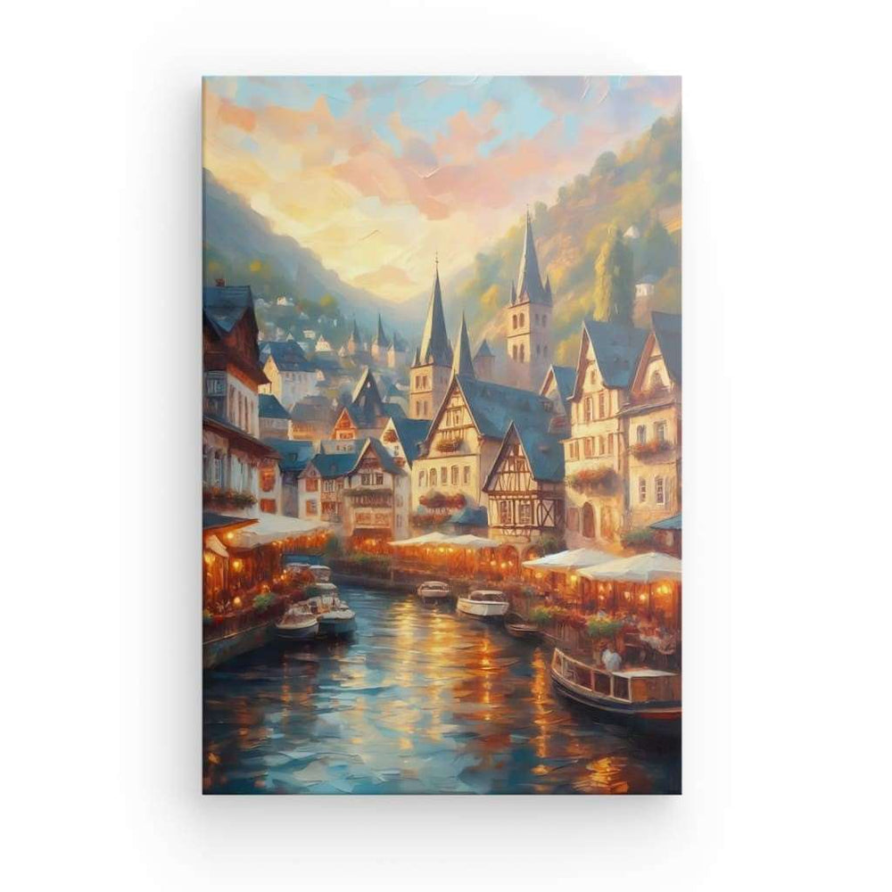 Canvas Wall Art depicting An der Isar which is hanging on the wall