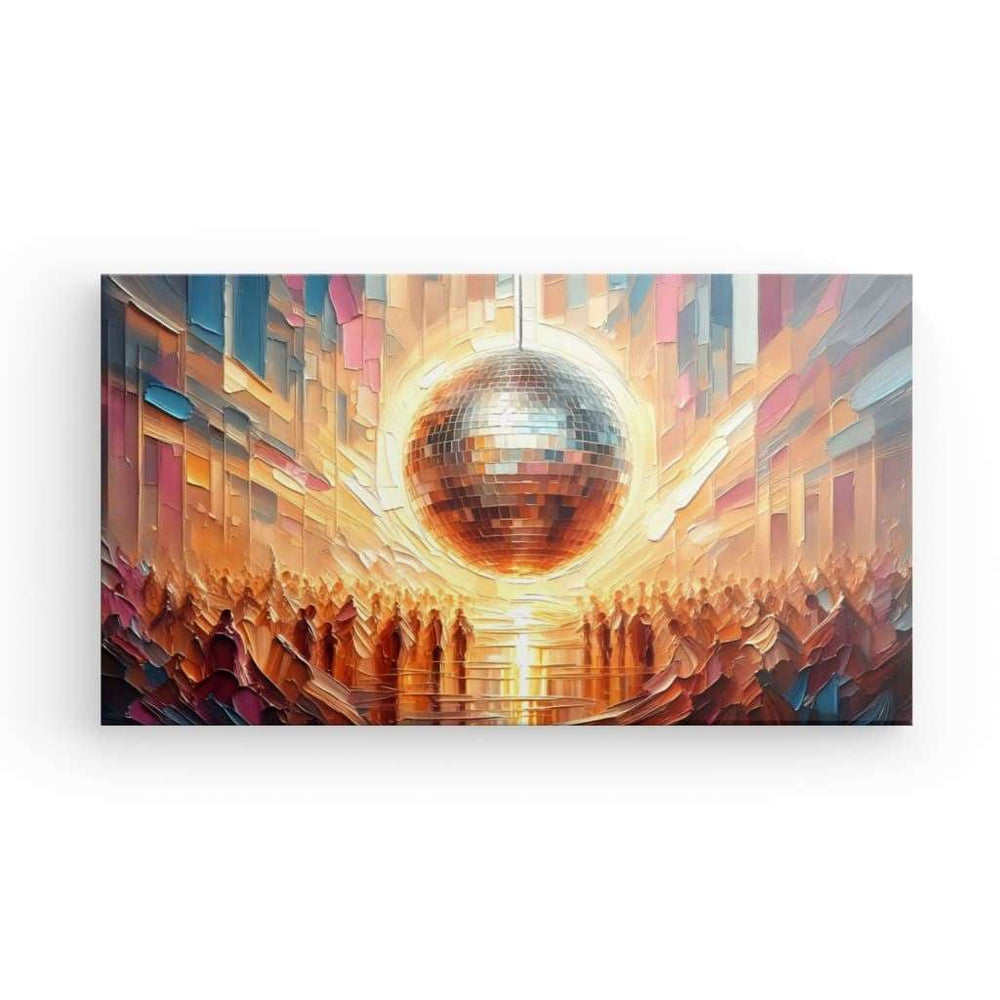 XL Canvas Wall Art depicting Disco Ball which is hanging on the wall