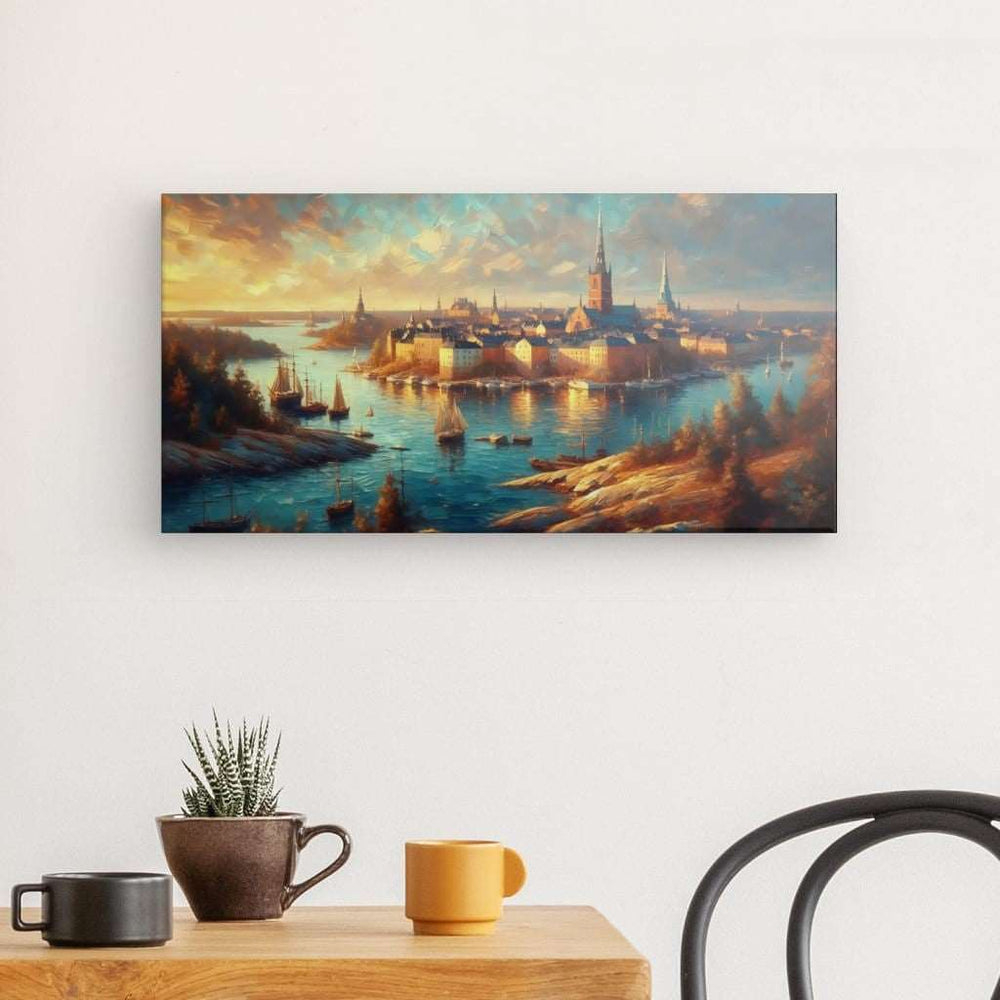 Canvas Wall Art depicting Swedish Archipelago No. 2 60x30 cm which is hanging on the wall