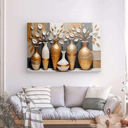 XL Canvas Wall Art depicting Visby Still Life 150x100 cm which is hanging on the wall