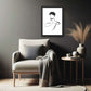 Buy Framed Art Wall Art depicting Masculine Minimalist 30x20 cm which is hanging on the wall