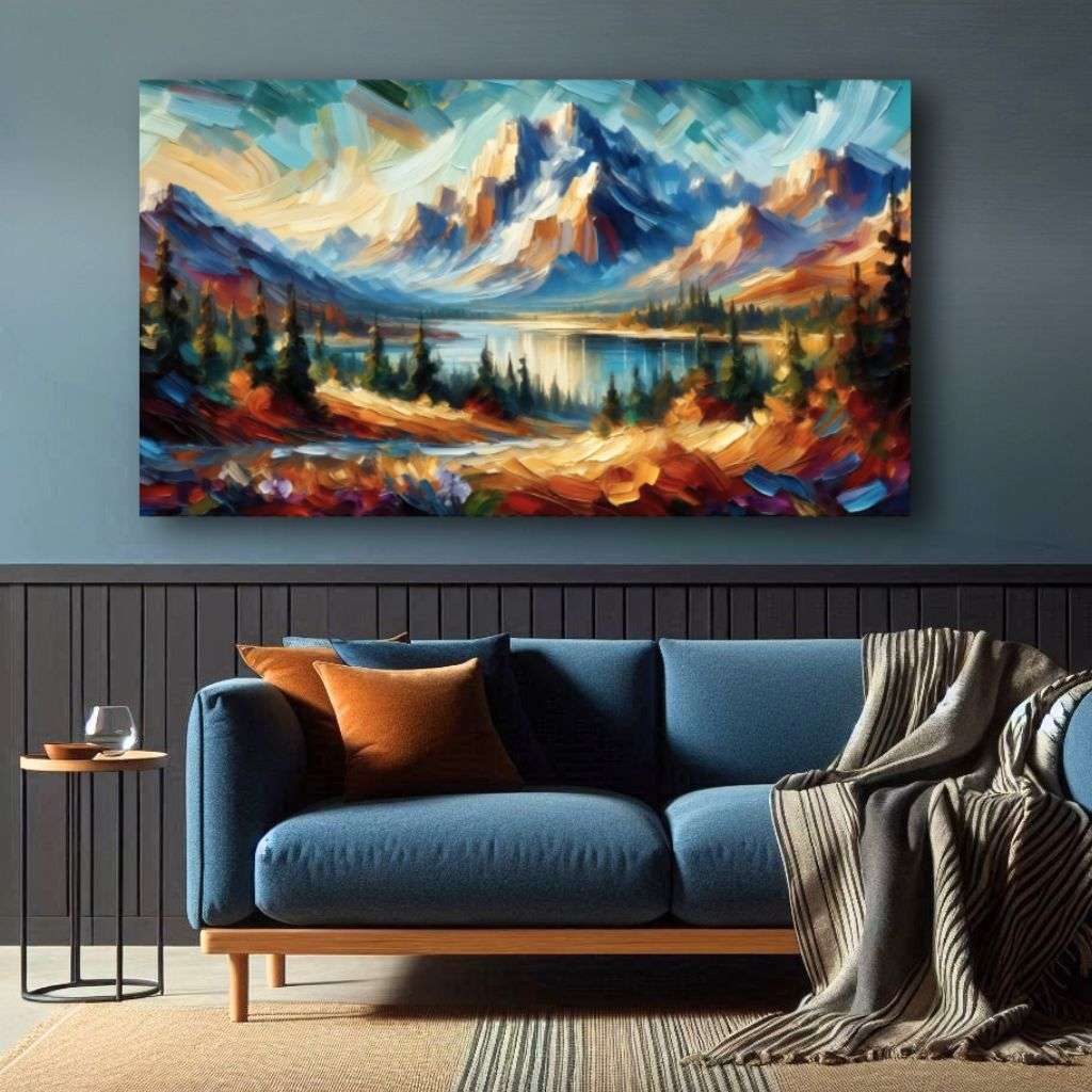 Buy XL Canvas Wall Art depicting Summit View which is hanging on the wall