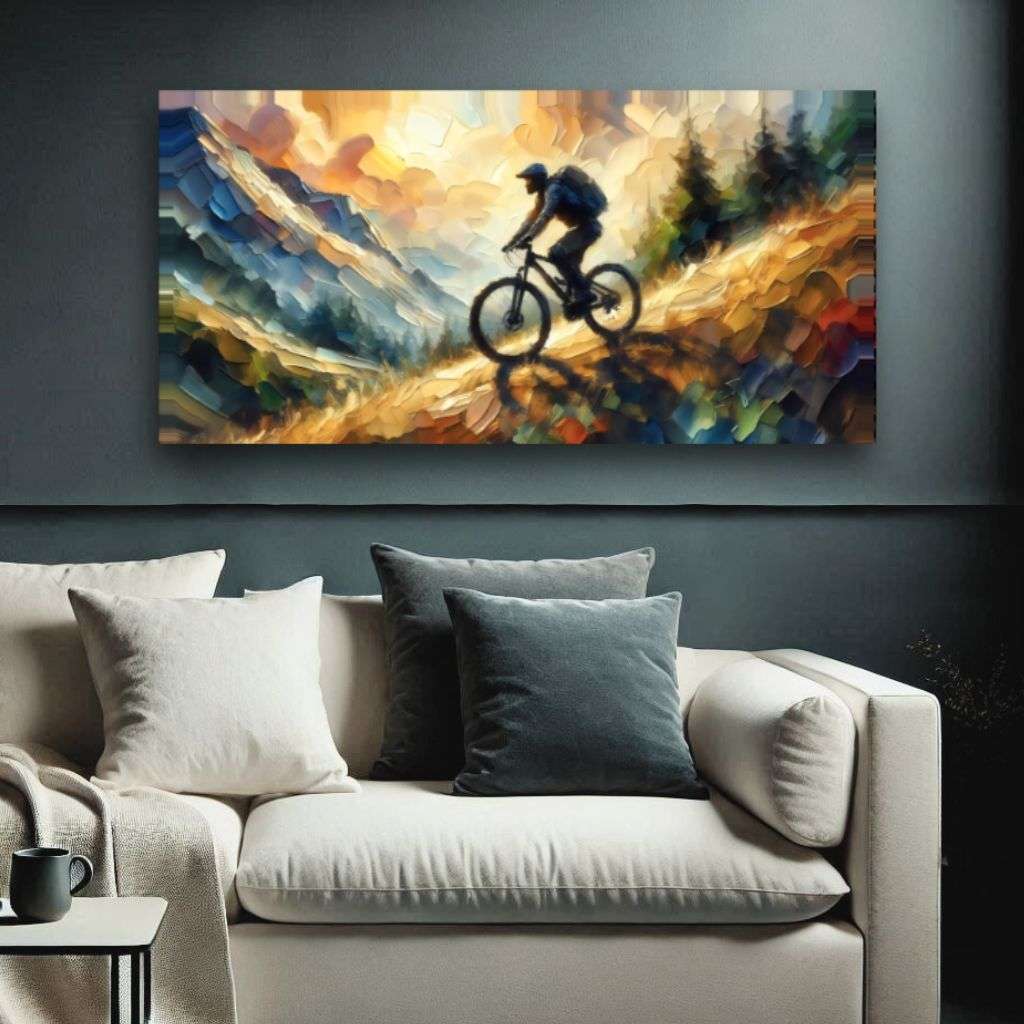 Buy Canvas Wall Art depicting Bike adventure which is hanging on the wall