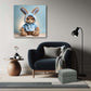 Buy Canvas Wall Art depicting My Favorite Teddy Blue which is hanging on the wall