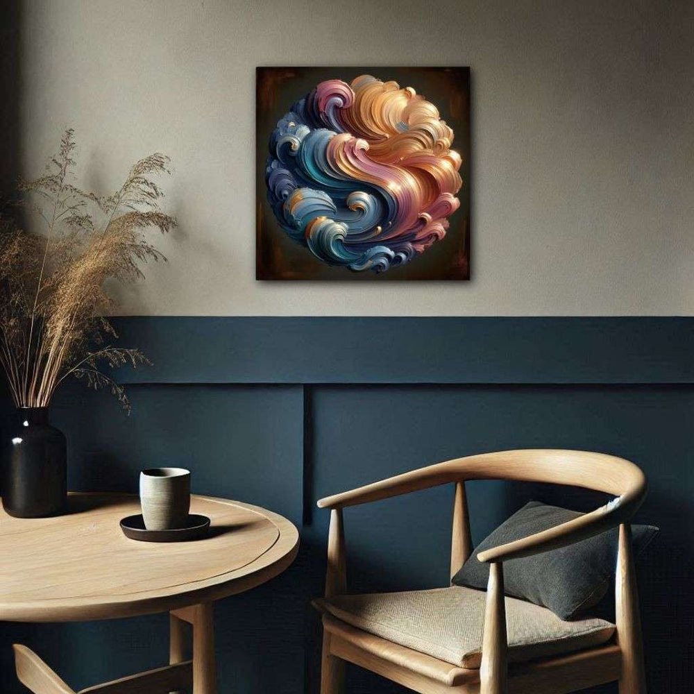 Buy Canvas Wall Art depicting Vivid Circle which is hanging on the wall
