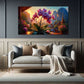 Buy XL Canvas Wall Art depicting Vivid Orchid which is hanging on the wall